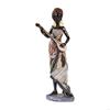 62KD African Woman Statue Retro Exotic Tribal Lady Desktop Ornament Resins Sculpture