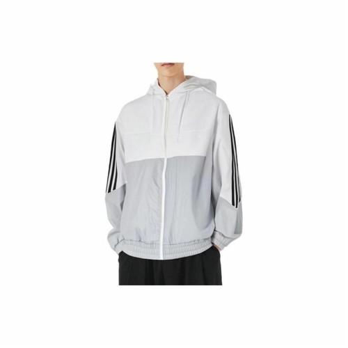 adidas U Util Wb 2 Sport Casual Woven Colorblock Stripe Jacket Men's White