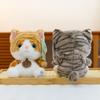 Striped Cat Plush Doll for Kids' Sleep Comfort & Desk Decor