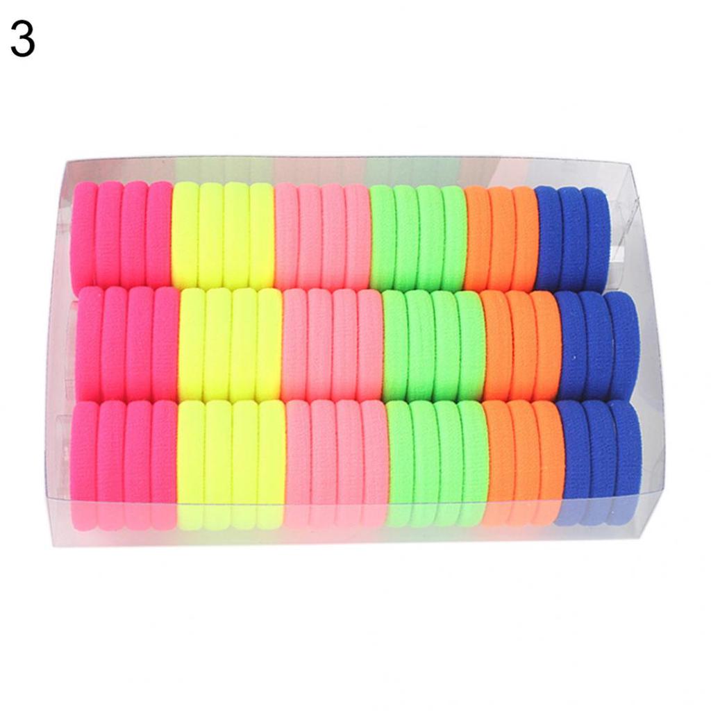 66Pcs Kids Baby Girls Candy Color Elastic Hair Band Rope Ring Ponytail Holder