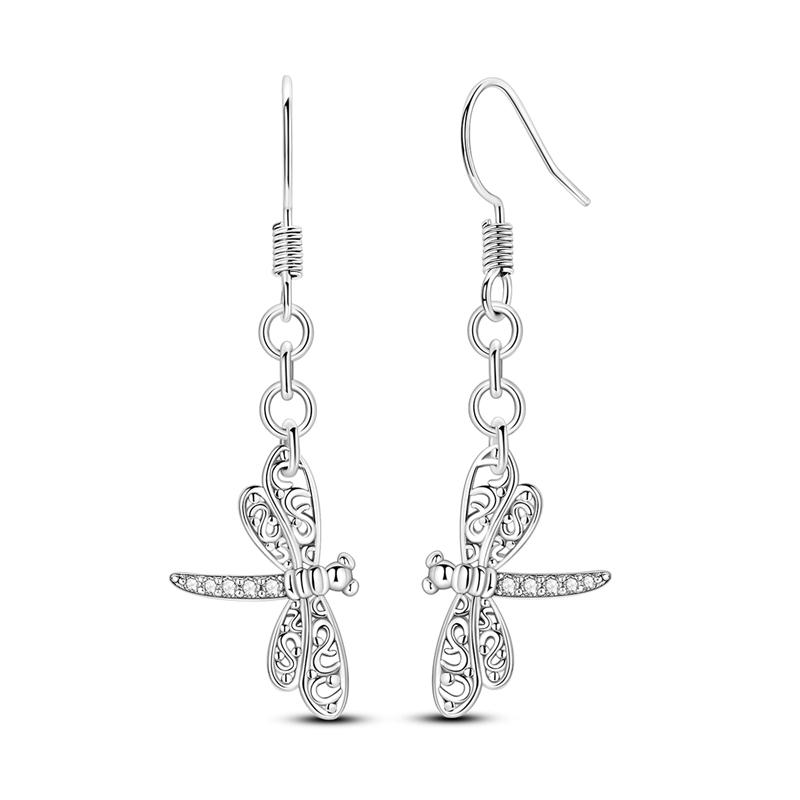 

New Tassel Earrings 925 Silver Butterfly Snowflake Star Moon Tassel Ear Studs For Women Fine Engagement Birthday Jewelry Gifts