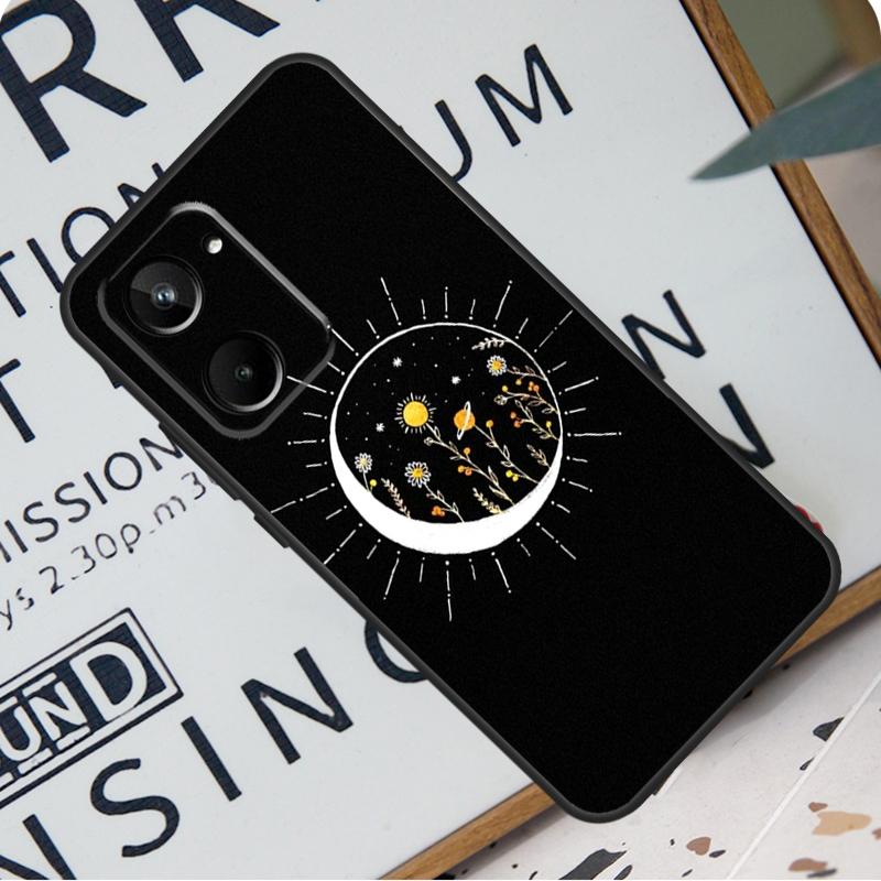Sun Moon Flowers For Realme 12 Pro Plus 9 10 11 GT5 C51 C31 C67 C55 C53 C35 C33 C30 C21Y C25s GT Neo 6 Case