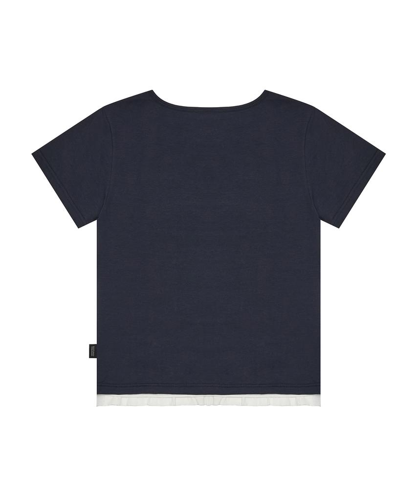 LUVISTRUE Sm Frill Tee(Navy)