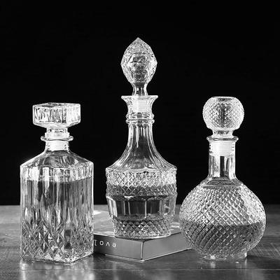 1 sztuka Nowa z zakrętką Butelka na wino Alkohol Przezroczysty karafka do whisky Mała 50 ml Szklana butelka