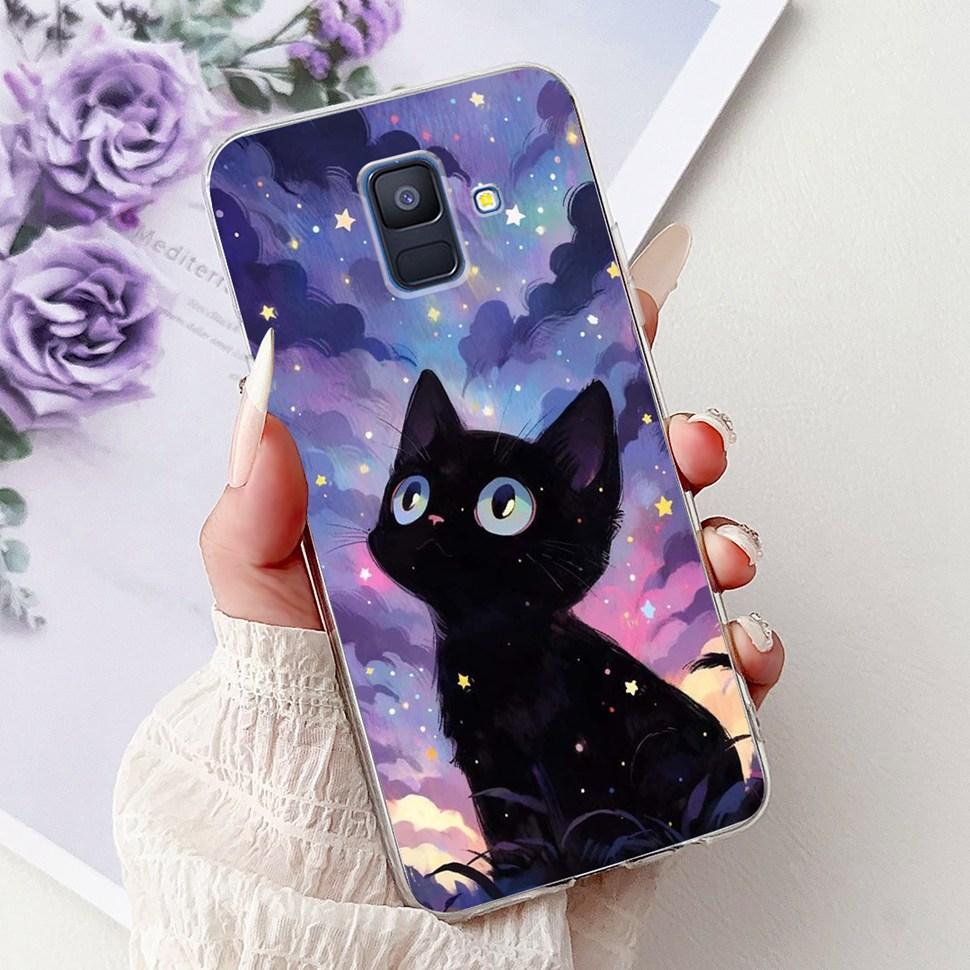 For Samsung Galaxy A6 2018 Case Luxury Painted Cover Soft Silicone Phone Case For Samsung A 6 A6 GalaxyA6 2018 Back Cover Coque