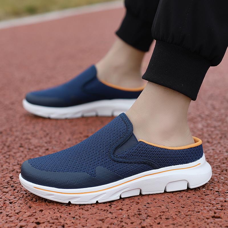 2026  Men Thick Bottom Slides Fashion Couple Walking Shoes Chanclas Hombre Men Slippers Summer Breathable Home Indoor Slippers