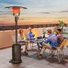 Patio Heater, Outdoor Gas, 11 kW, Adjustable Heat Settings, 82 x 82 x 223 cm, Black