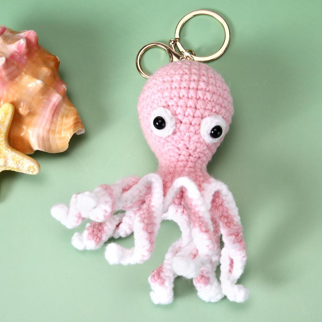 Handmade Marine Life Keychain: Octopus, Shark, Lobster, Starfish, Turtle