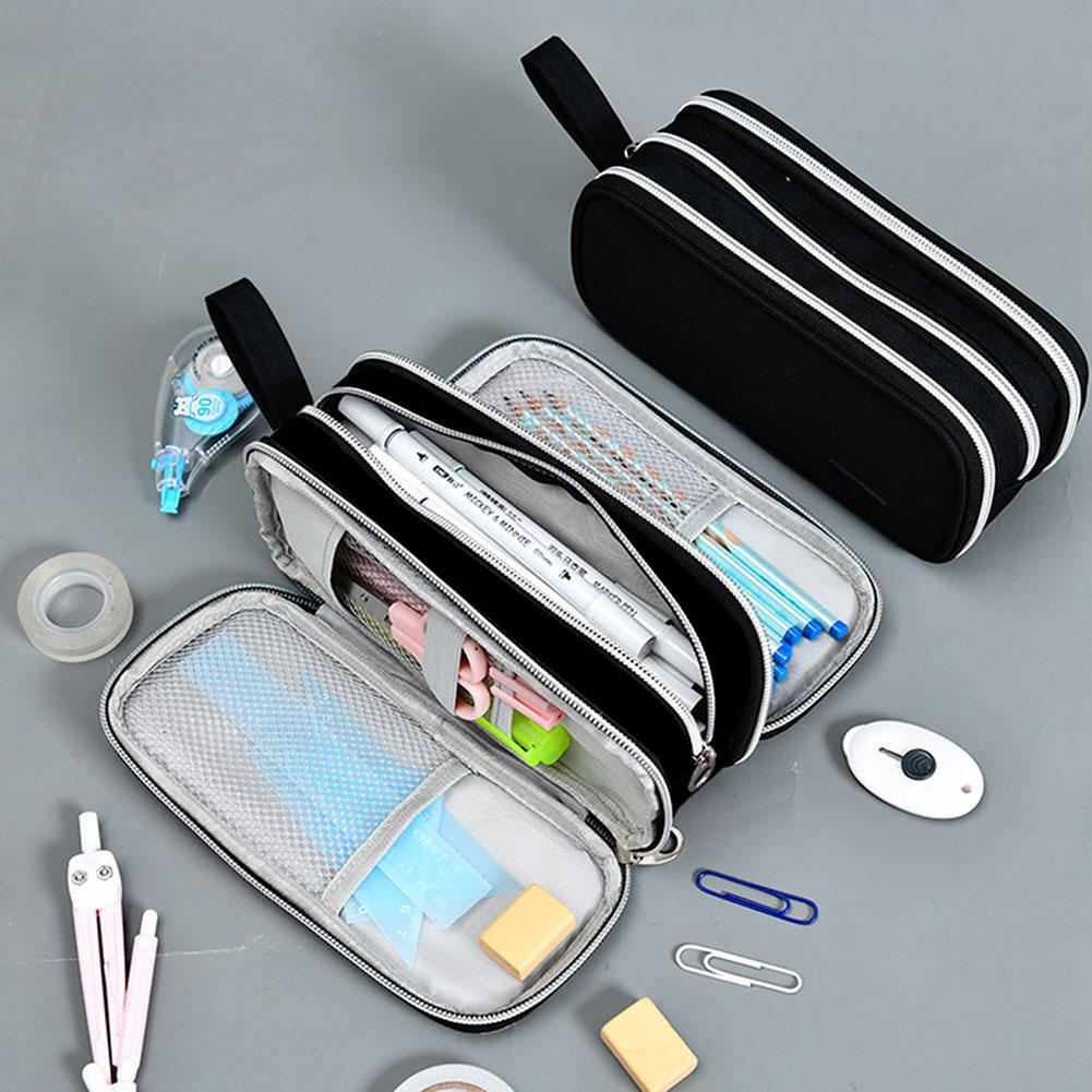 Handheld Pencil Case Large Capacity Portable Pencil Bag for Storing Drawing Writing Tools For School Students Boys Girls