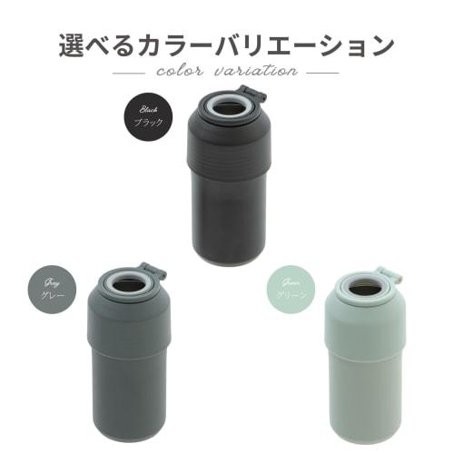 Takeda Corporation PBH-500GY [Plastic Bottle, Outdoor, Vacuum] Gray, 7.5 x 7.5 x 17.5 cm, Fits 500-650ml Plastic Bottles