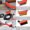 3pc Double-Headed Cleaning Brush Set: Stainless Steel & Copper Wire for Rust Removal, Antique Cleaning, and Crevice Detailing.