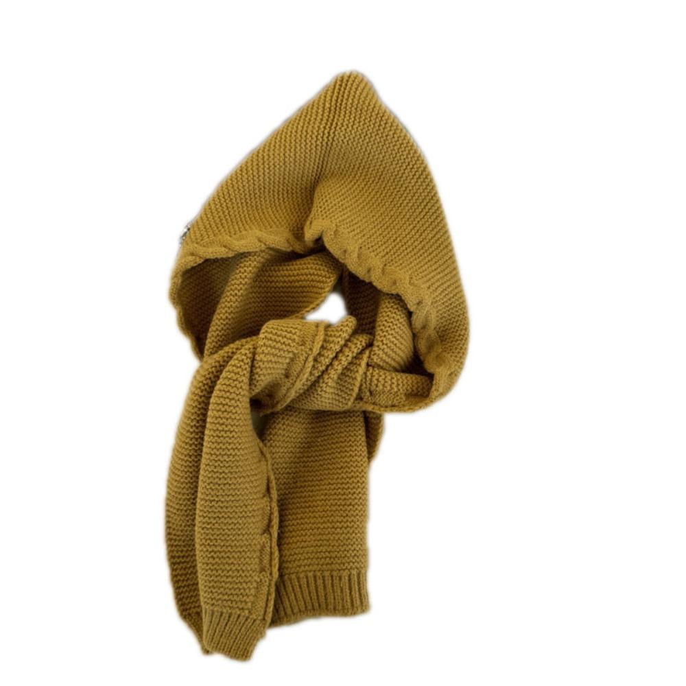 

Solid Color Retro Children s Hats Knitted Knitted Hat Hoodie Baby Shawl Scarf Children s Wear