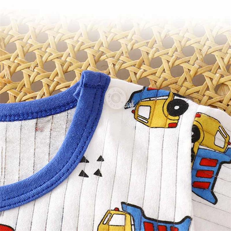 Kids Cotton Summer Outfit Set - Short Sleeve T-Shirt & Shorts 2-Piece Pajamas for Boys and Girls Clothing Sets