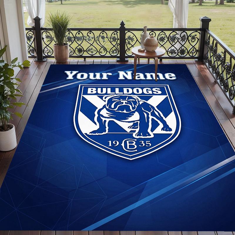 Custom Text Printed Rug Canterbury-Bankstown Bulldogs Non Slip Floor Carpet For Home Room Decor
