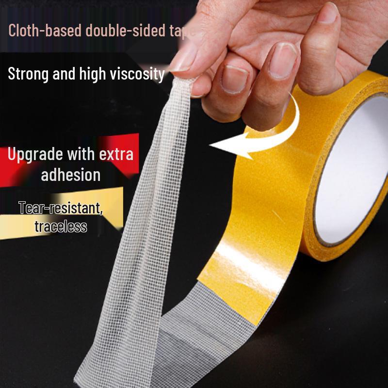 In-Stock Double-Sided High Viscosity Cloth Tape for Strong, Traceless Adhesion on Walls and Carpets