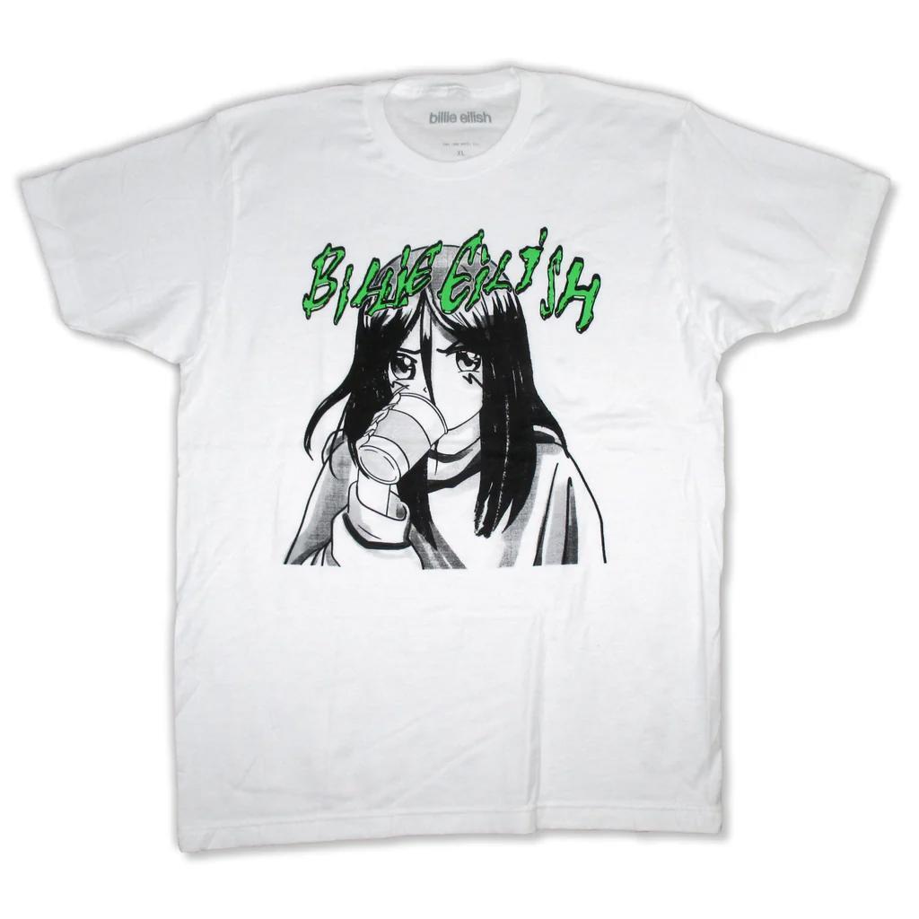 T-shirt Billie Eilish Anime Coffee Shirt - L S