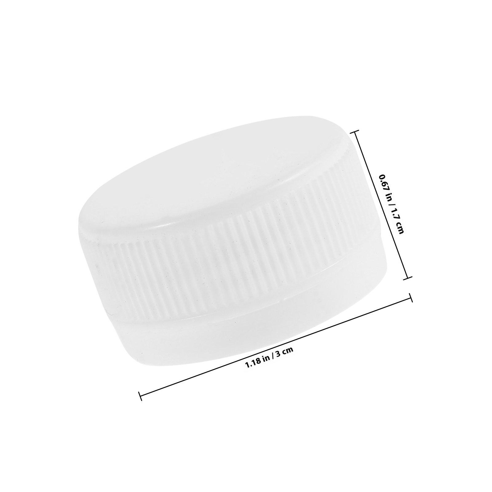 

100Pcs Plastic Bottle Covers Colorful DIY Caps for Spring Water Bottle Art Craft Home School Projects Reusable Safe білий