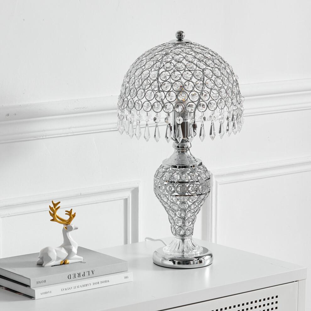 Bedroom Umbrella Crystal Table Lamp Bedside Light