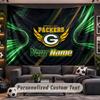 Wall Hanging Tapestry Custom NameGreen Bay Packers Pattern Personalized Printed Fabric Wall Decor