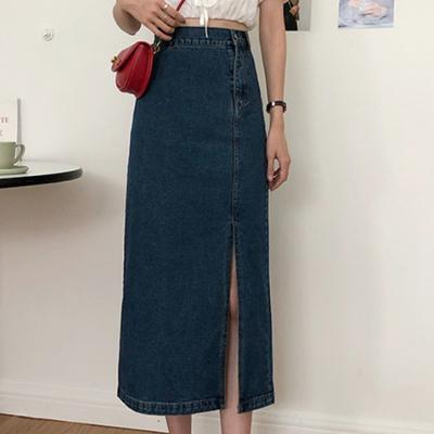 Modetrend Schicker und eleganter Damenrock Y2K Damen-Jeansrock Mittellanger amerikanischer Retro-Jeansrock mit hoher Taille Lässig Locker All-Match