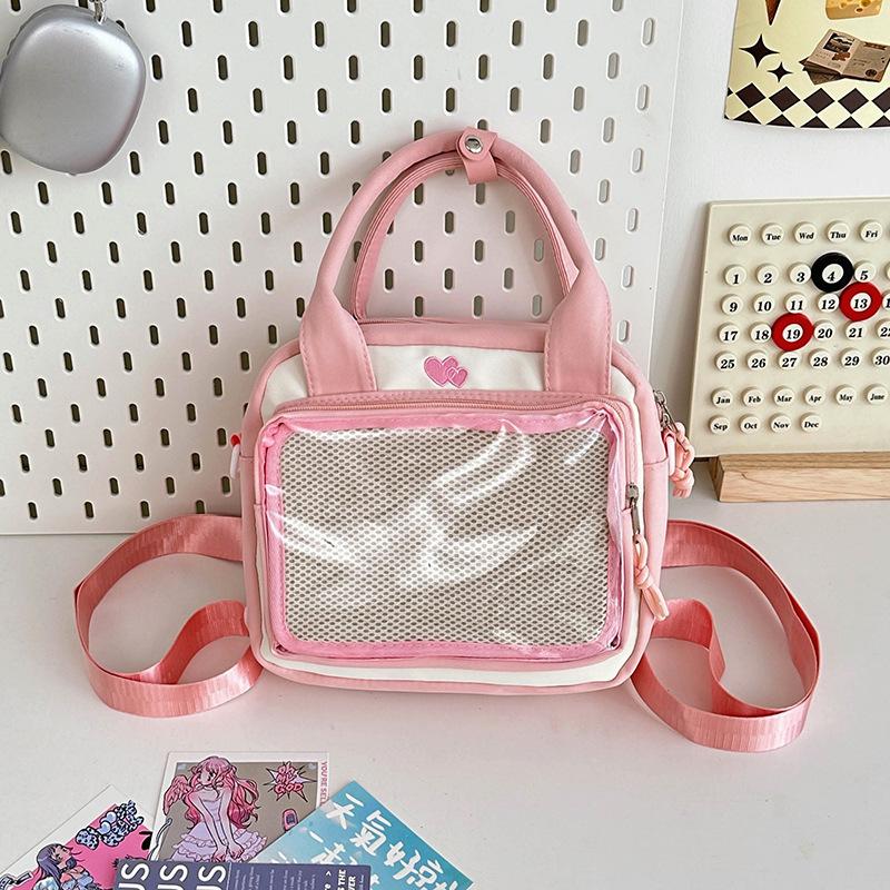 Women's Bag Sweet Girl Daily Simple and Versatile Handbag Shoulder Bag Crossbody Bag Backpack Solid Color Transparent