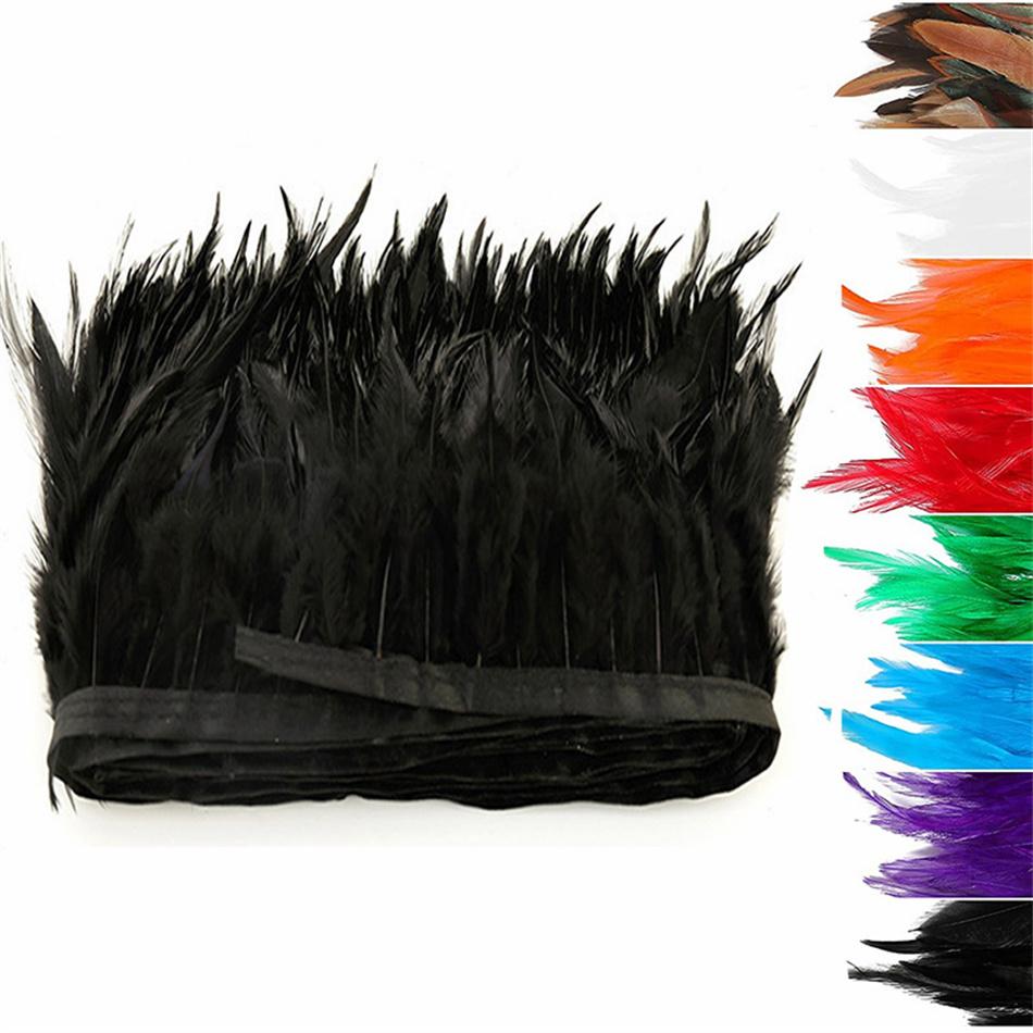 10Meters Natural  Feathers Trim Ribbon Sewing Clothes Handwork Feathers Party Wedding Plumas Crafts DIY Decoration 10-15cm