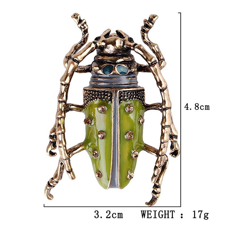 Vintage Big Beetle Insect Brooch Enamel Animal Badge Corsage Pins Jewelry Gift