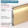 H10cm(3.94inch) Ultra-thin Skirting Baseboard LED Aluminum Profile Strip Wall Edge Backlight Waist Line Corner Kitchen Bar Light