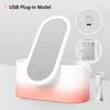 Touch Control Makeup Organizer Box Adjustable Angle Vanity Mirror LED Makeup Mirror  Bathroom