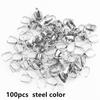 50/100x Stainless Steel Pinch Clip Clasp Bails For Jewelry Making Claw Clasps Melon Seed Buckle Connector Pendant Handmade Craft