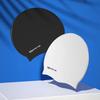 WATERTIME Silicone Swimming Cap, Waterproof, Enlarged, Ear Protection, Black