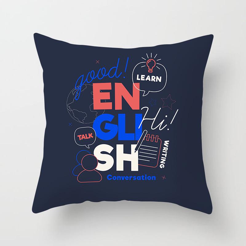 Nordic Black Letter Pillow Cushion Cover Living Room Sofa Car Pillow Cover Home Furnishings