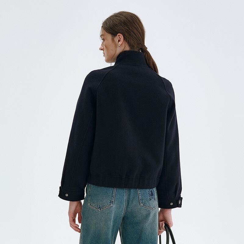 Teenie Weenie Women's Woolen Stand-Up Collar Jacket