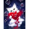 DIY 5D Diamond Painting Fluffy Kitty Diamond Mosaic Cross Stitch Kits Home Decoration Full Round Diamond Embroidery