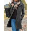 Autumn and winter orders surge thickened woolen women's coat medium and long quality coat wish