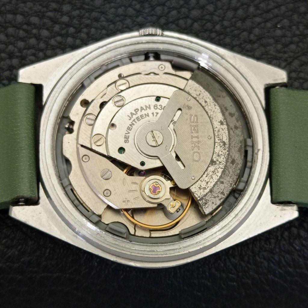AUTOMATIC VINTAGE SEIKO JAPAN 6309A MENS GREEN COLOR DIAL WATCH A701334-5 R206a-a701334