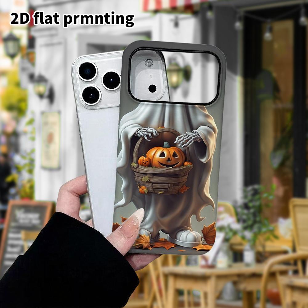 Phone Case: 2D Flat Design Suitable for iPhone 18, 17, 16, 15, 14, 13 Pro Film Protective Case, Couple Style, Vintage Ghost, Christmas and Halloween G