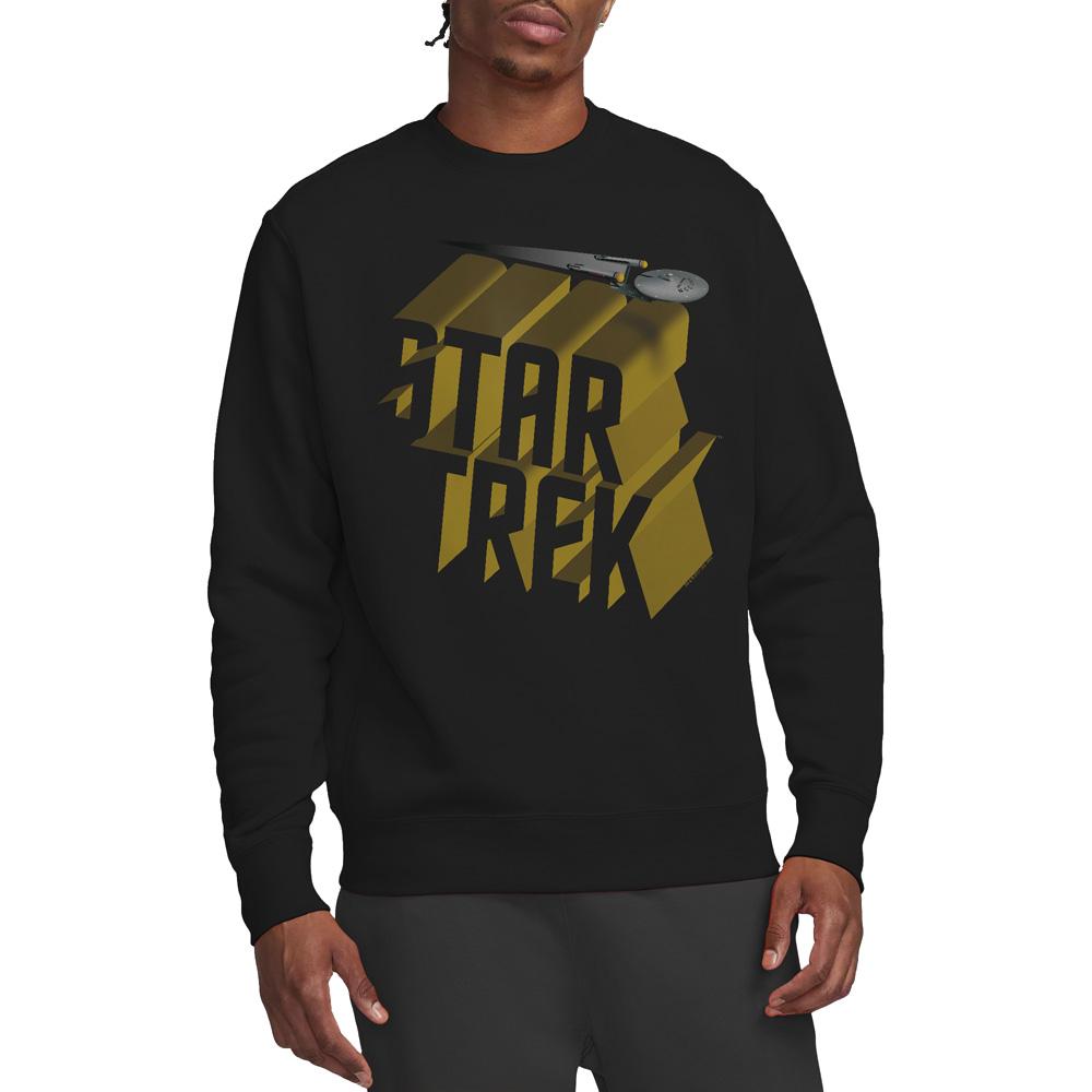 STAR TREK Unisex Adult 3D Logo Sweatshirt
