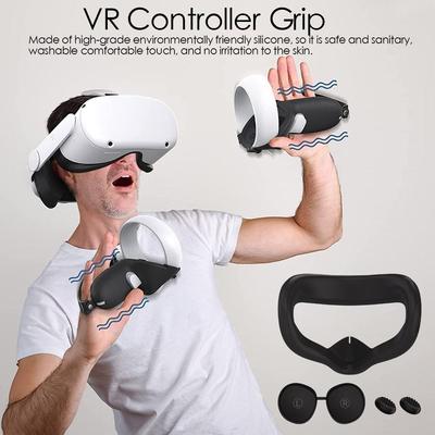 For Oculus Quest 2 Thumb Button Cap VR Face Cover Face Pad VR Lens Protector VR Controller Cover