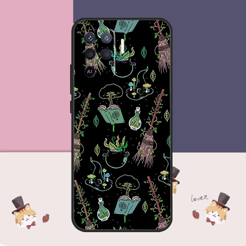 

Occult Witchcraft Moon Gothic Witch Case For OPPO A78 A98 A58 A18 A96 A76 A16 A17 A77 A15 A5 A9 A74 A94 A52 A72 A53S A54S A57S OPPO A16