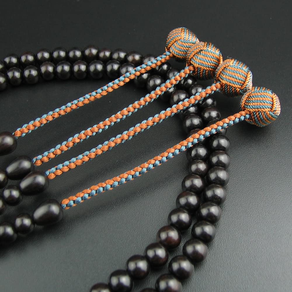 Myorenka Shingon Buddhist Formal Prayer Beads for Ebony Furiwake Shaku Ni 12 Sun Odamaki Bonten Prayer Beads Bag Koyasan Honren Prayer for Memorial