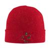 Dachshund Dog Pattern with Dog Paws Warm Knitted Cap Winter Knit Bonnet Hat Skullies Beanies Hip Hop Caps for Unisex
