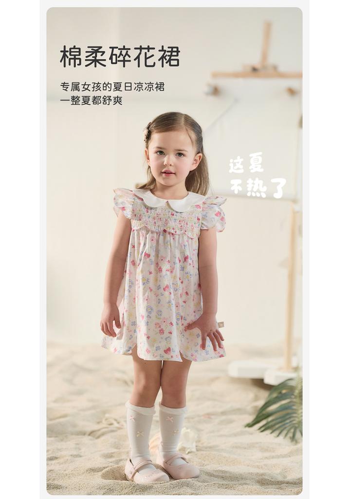 David Bella Girls' Dress Summer Dress New Baby Cotton Dress Children's Elegance Floral Blossoms