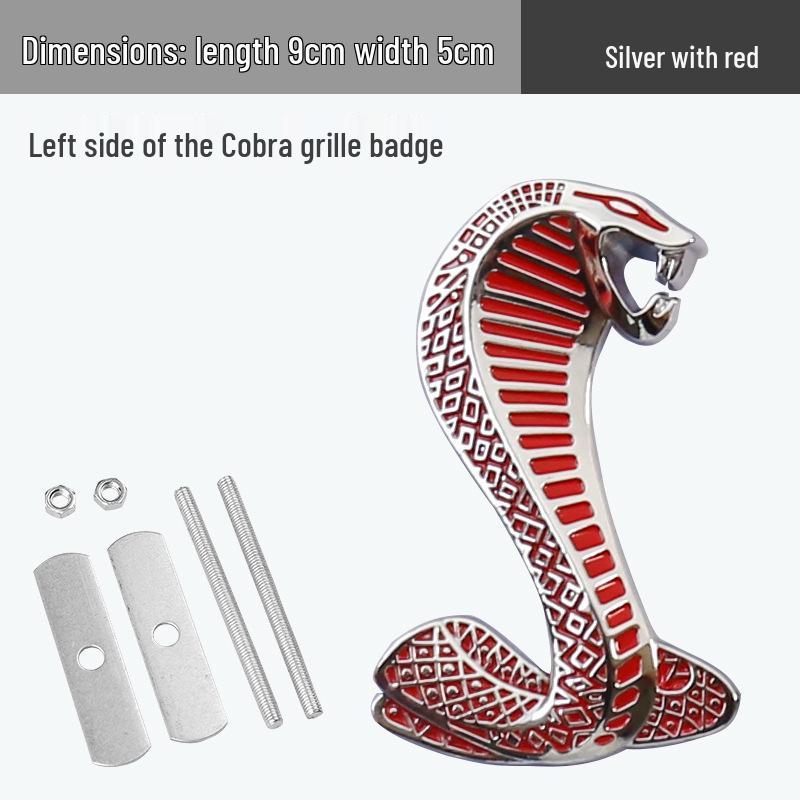 Cobra Snake Metal Grille Emblem for Ford Mustang