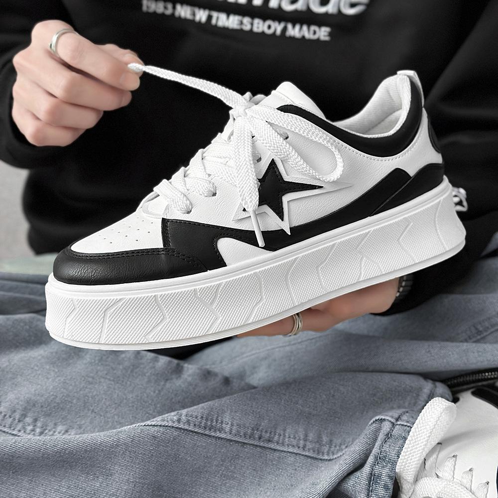 

Men s shoes summer breathable little white shoes platform new muffin shoes thin casual board shoes heightening shoes men s trendy shoes 39