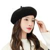 Autumn and Winter Women's Beret Solid Color Hat Outdoor Travel Japanese Painter Hat Fashion Beret Hat