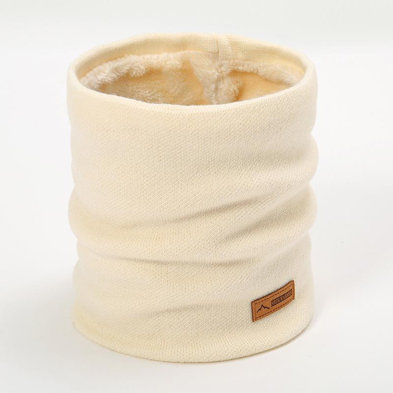 New Fashion Brand Luxury Design Solid Color Warm Scarf Women Neck Warmer Ring Elastic Scarves Winter Outdoor Cold-Proof
