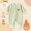 Korean Style Thickened Velvet Baby Coat for Boys and Girls - Autumn/Winter Solid Color Toddler Top