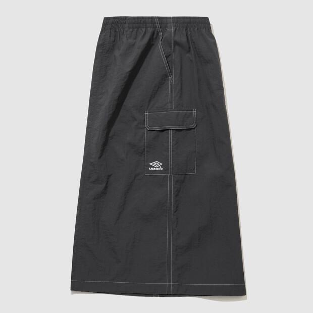 UMBRO Crispy Taslan Women'S Cargo Long Skirt Charcoal Ur222Csk59