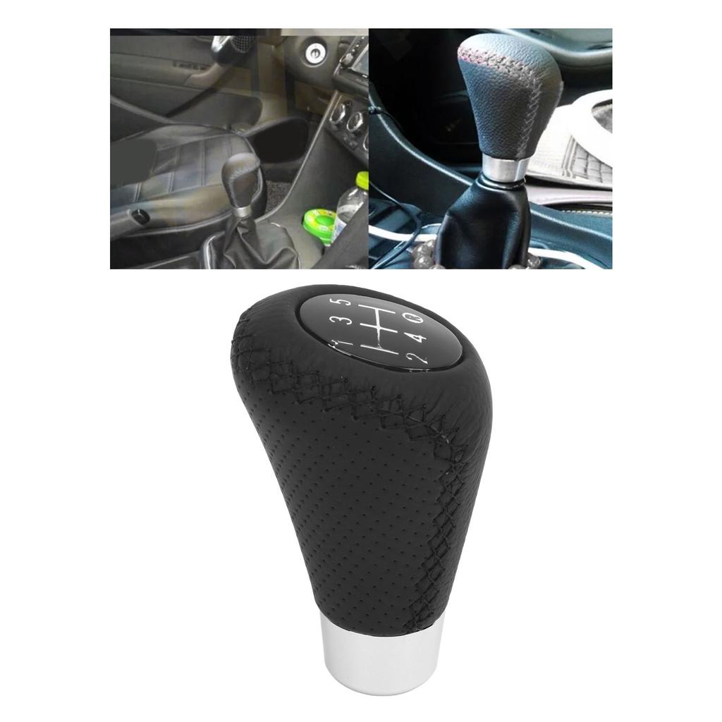 5 Speed Gear Shifter Head Genuine Leather Gear Shifter Knob Head for Manual Gear Cars